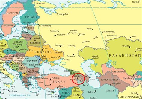 armenia map europe map comparison